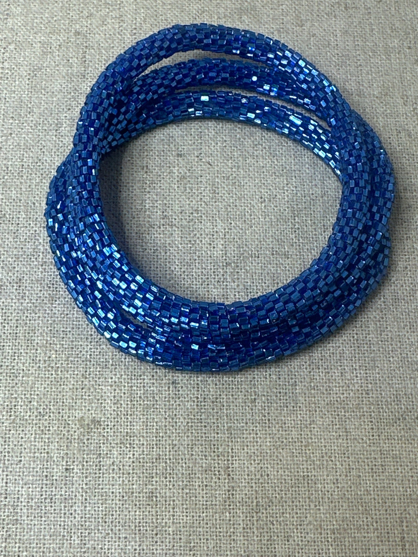 Bracelet népalais bleu moyen SA-103