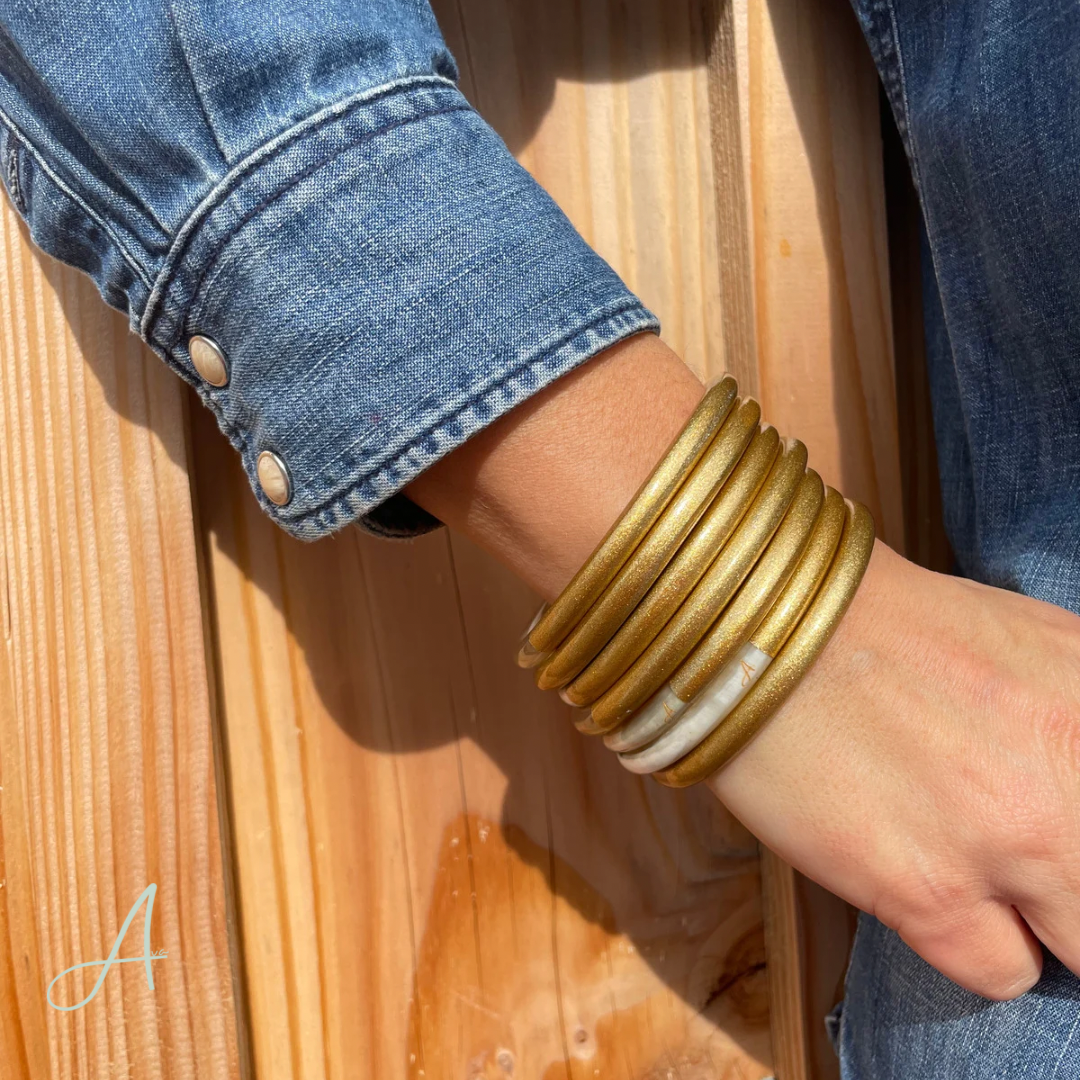 Bracelet Paul doré en corne naturelle