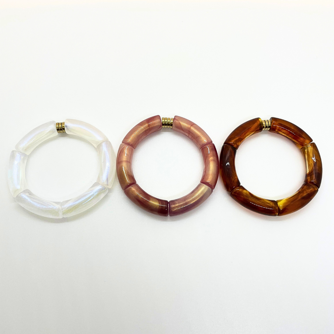 Bracelets Shana Nacrés, irisés ou marbrés