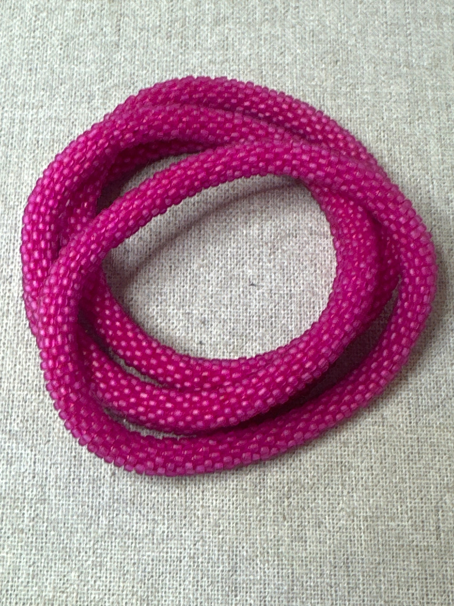 Bracelet népalais rose mate SA-115