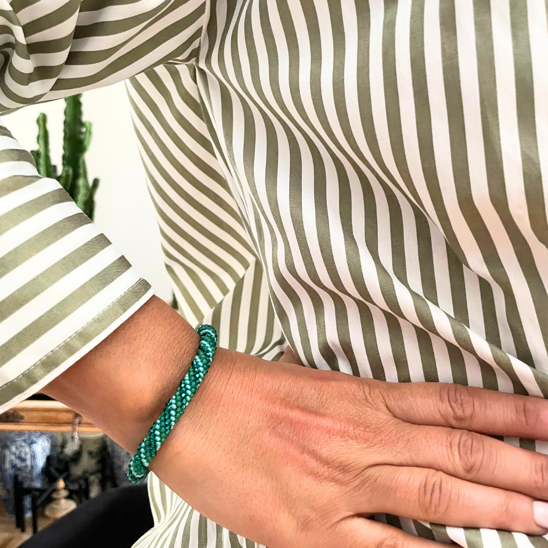 Bracelet népalais vert SA-133