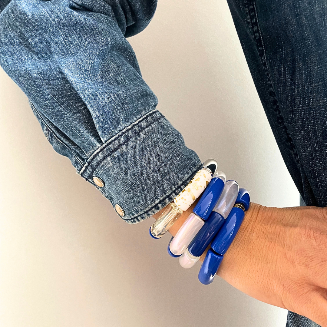 Bracelets Shana bleu dure