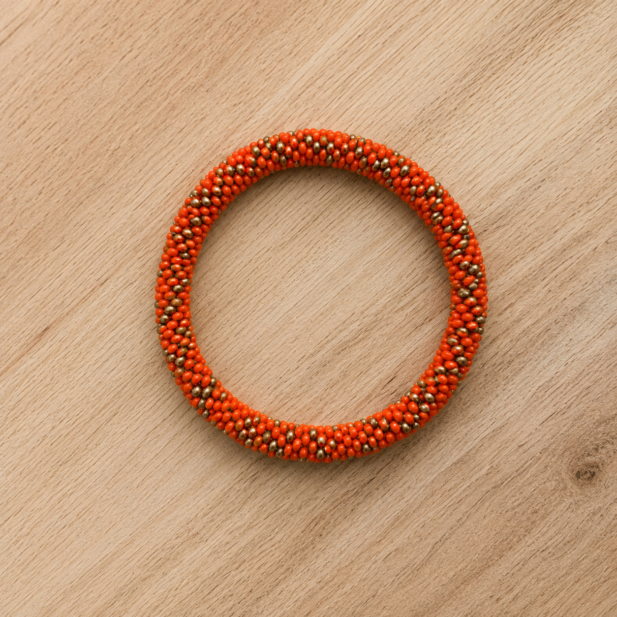 Bracelet népalais – Trésors de Ava orange