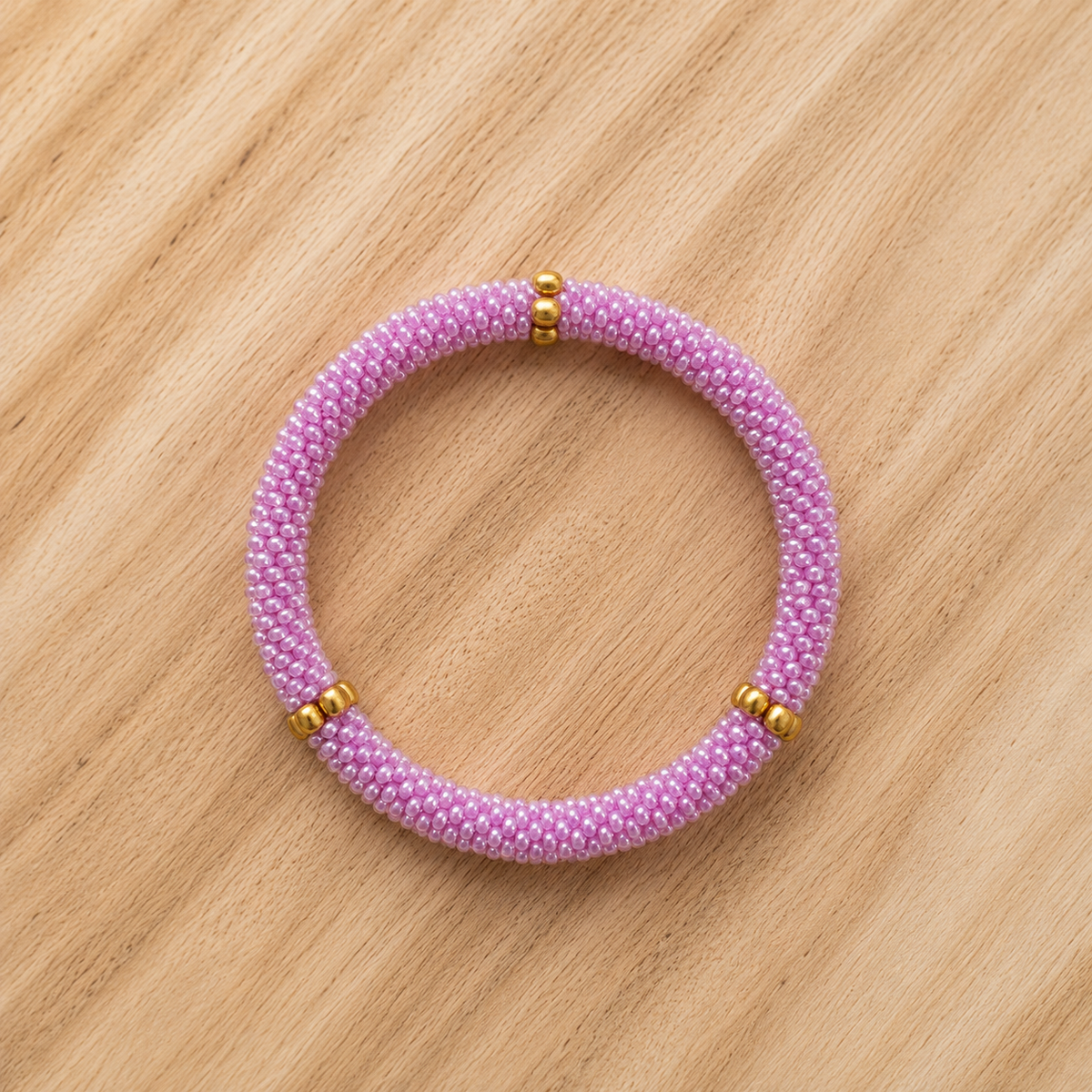 Bracelet népalais – Trésors de Ava mauve pastel