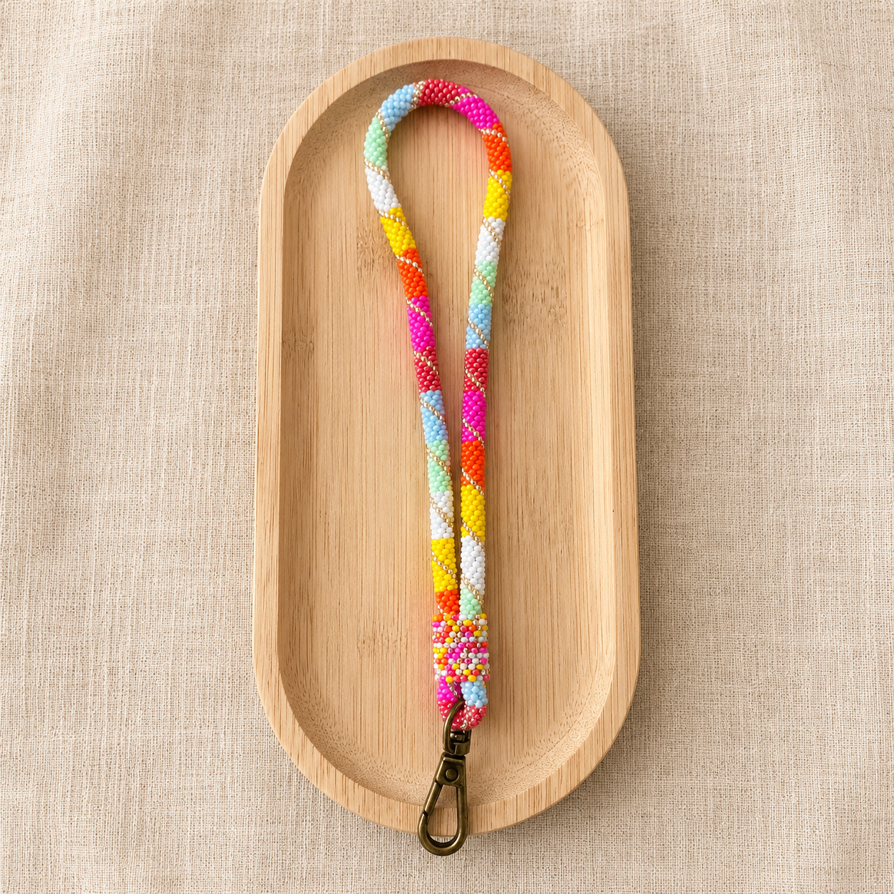 Dragonne de téléphone en perles de verre Osé Summer aux couleurs nuancées – Trésors de Ava