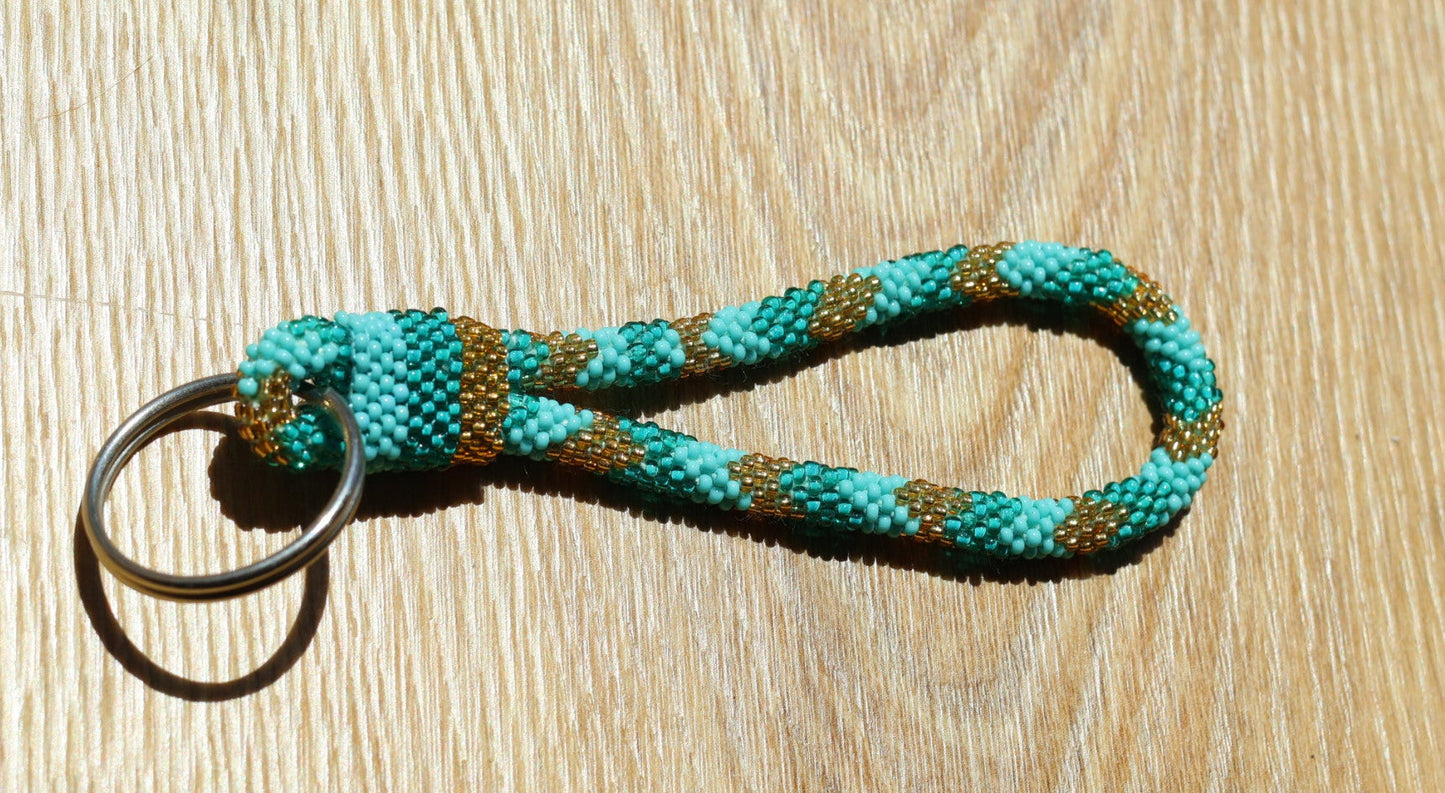 Porte-Clés Népalais turquoise et vert
