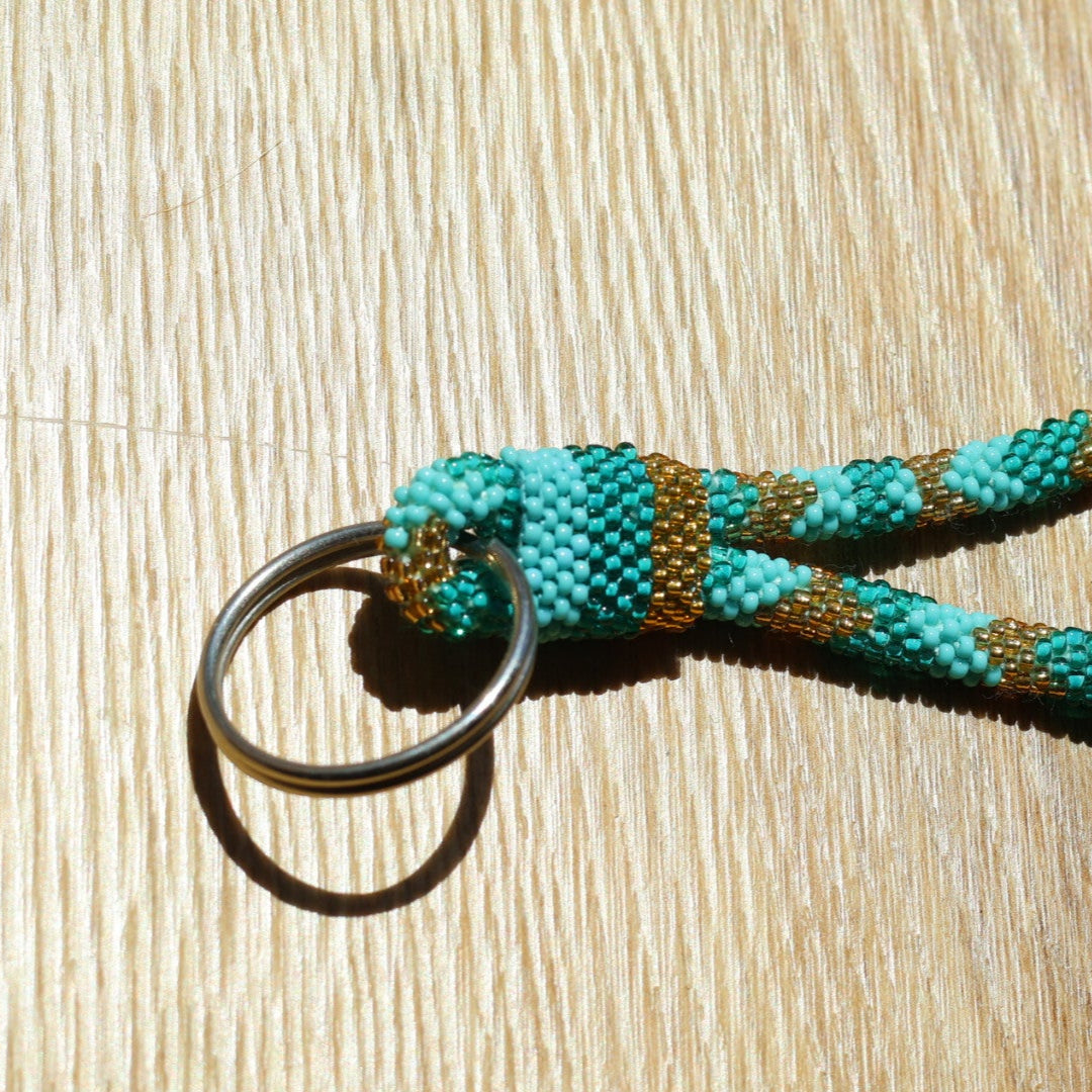 Porte-Clés Népalais turquoise et vert