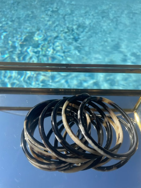 Bracelet en corne naturelle foncé