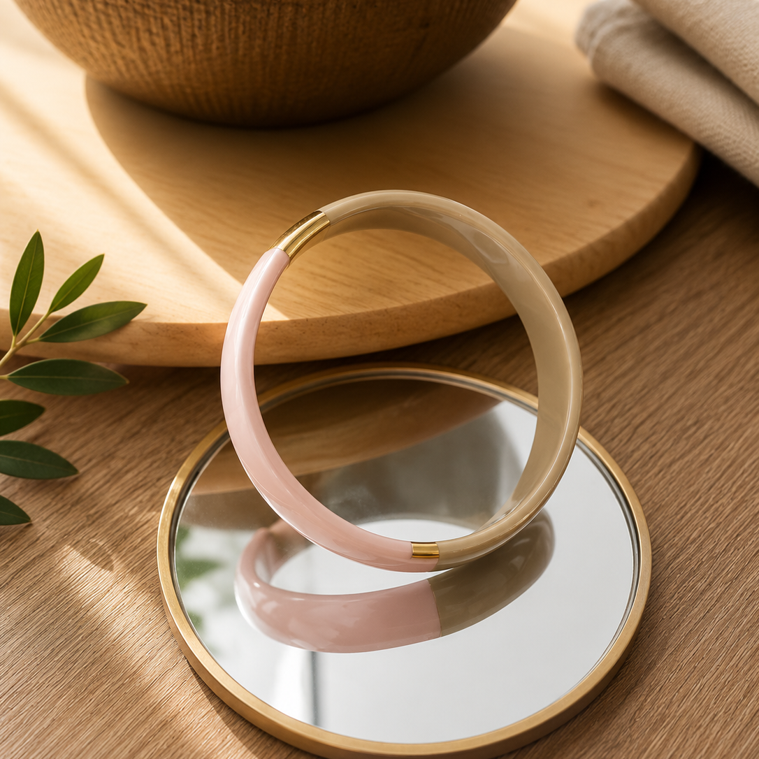 Bracelet Cléo rose pale - Trésors de Ava