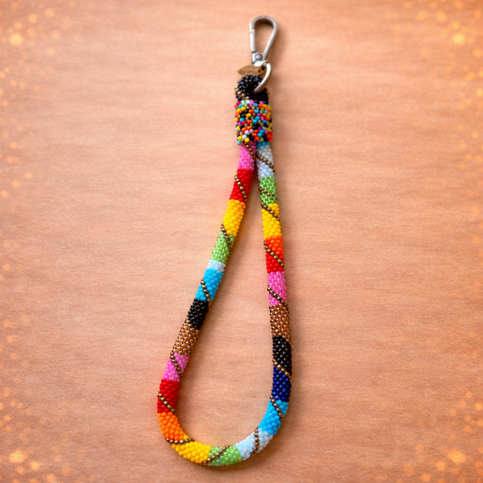 Dragonne de Téléphone Portable Népalais en Perles Osé