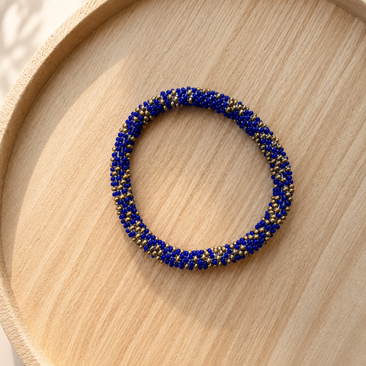 Bracelet népalais  – Trésors de Ava bleu