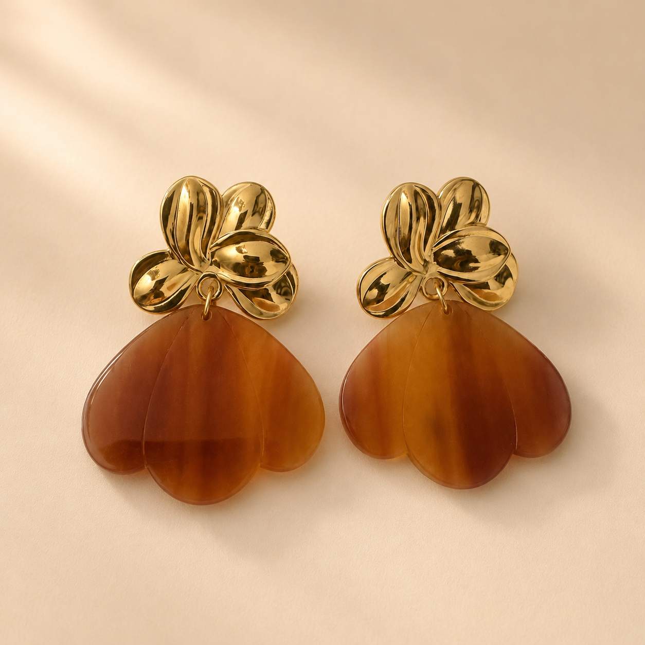 Antoinette – Boucles d’oreilles fleurs en acétate - 5 coloris
