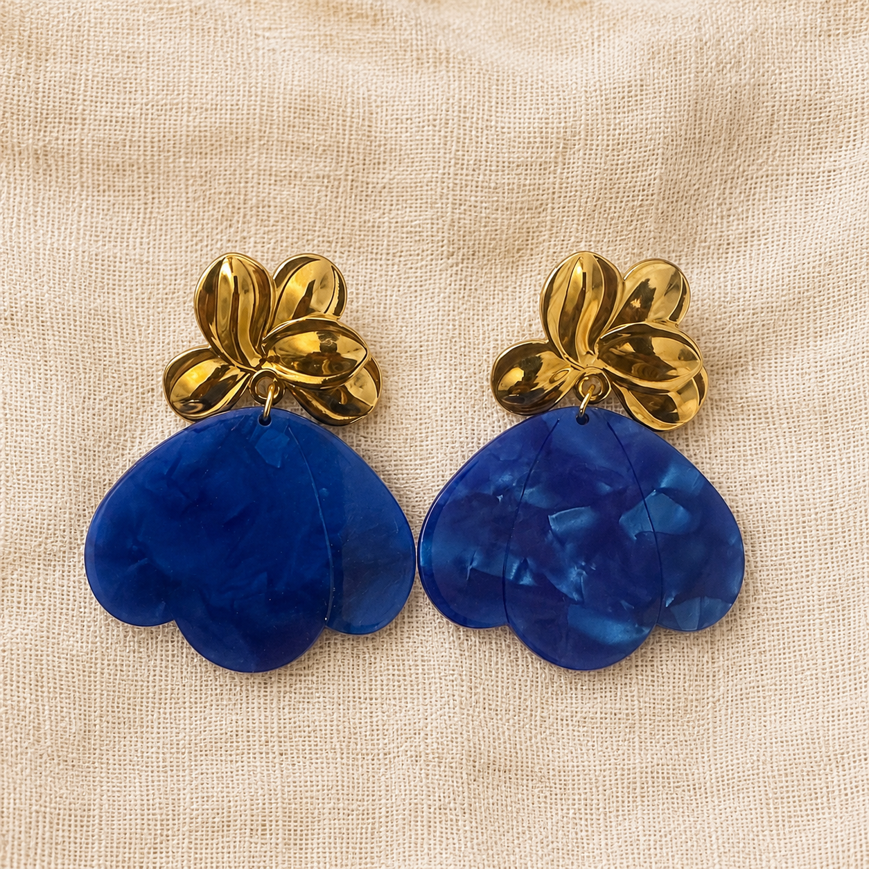 Antoinette – Boucles d’oreilles fleurs en acétate - 5 coloris
