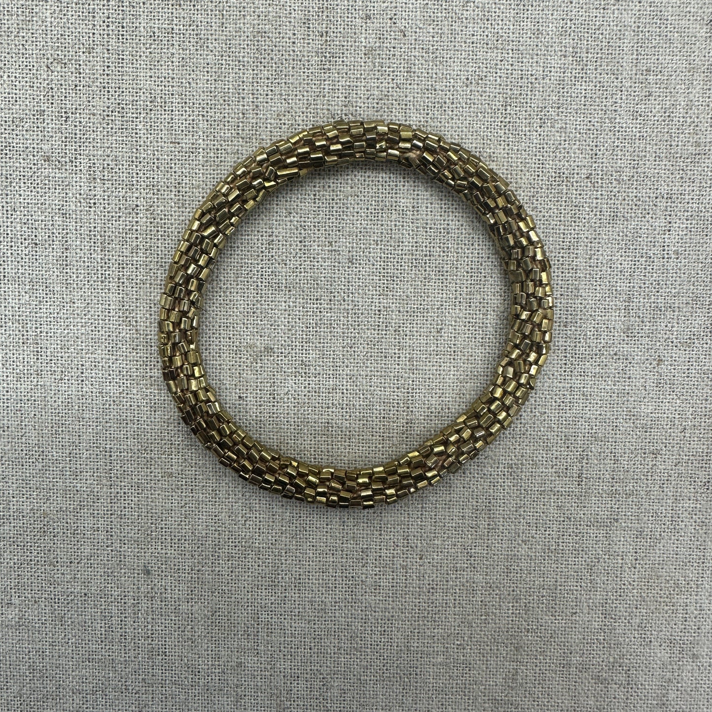 Bracelet népalais SA-133  laiton perles rectangulaire