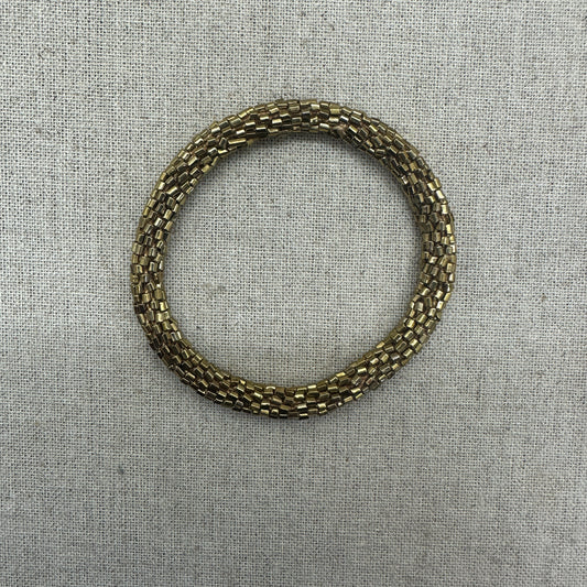 Bracelet népalais SA-133  laiton perles rectangulaire