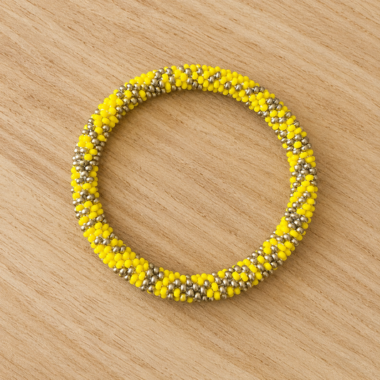 Bracelet népalais  – Trésors de Ava jaune