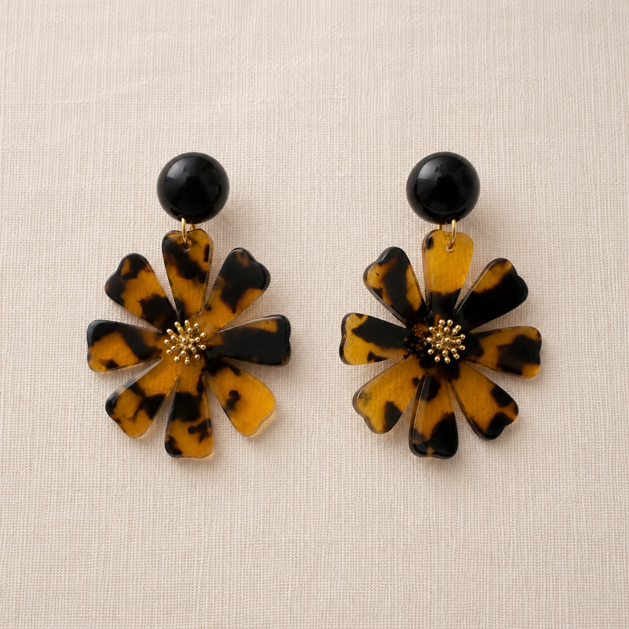 Dalhia – Boucles d’oreilles fleurs en acétate - 5 coloris