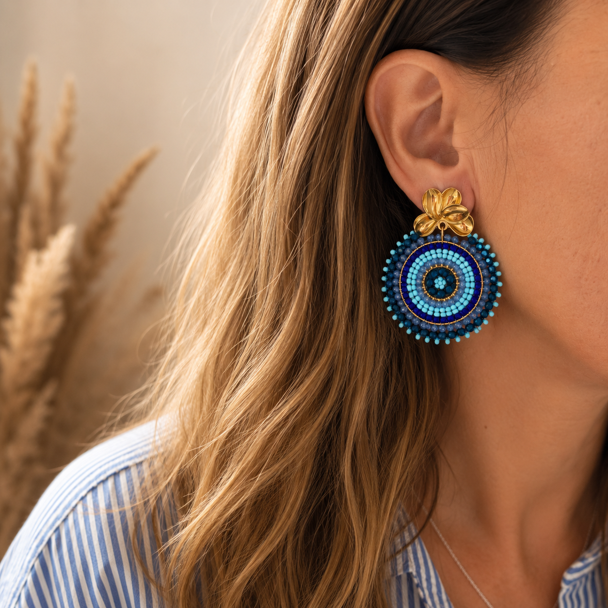 Boucles d’oreilles bleu Azura– Trésors de Ava