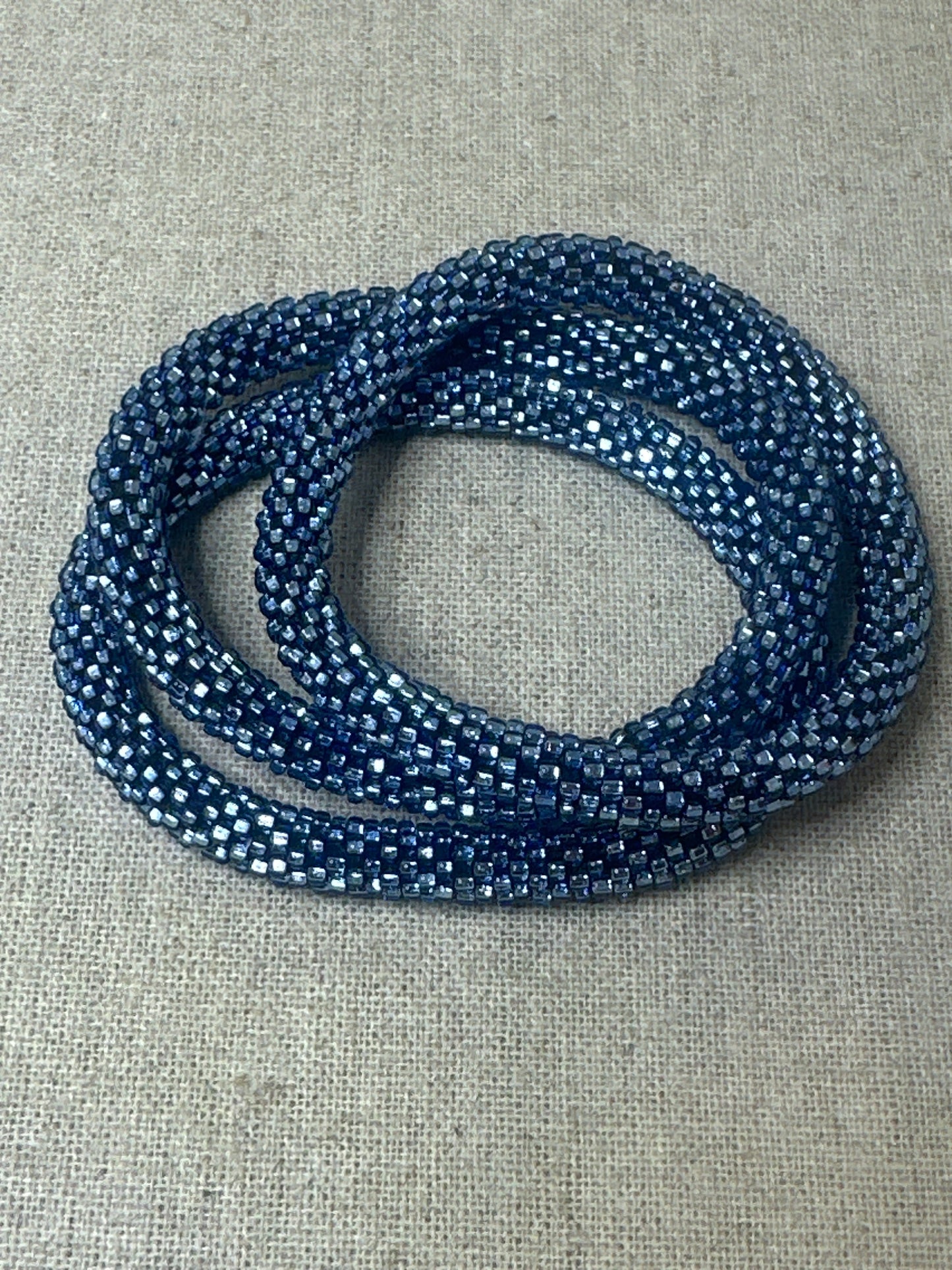 Bracelet népalais bleu gris SA-102
