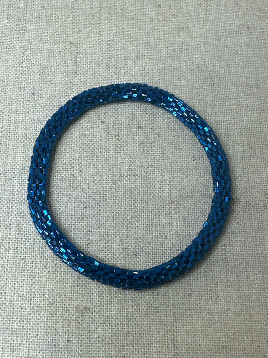 Bracelet népalais bleu foncé SA-103 bis