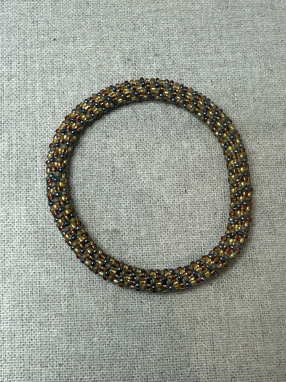 Bracelet népalais doré et noir SA-174