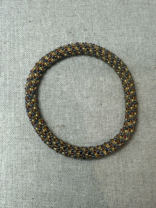 Bracelet népalais doré et noir SA-174