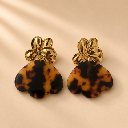Antoinette – Boucles d’oreilles fleurs en acétate - 5 coloris
