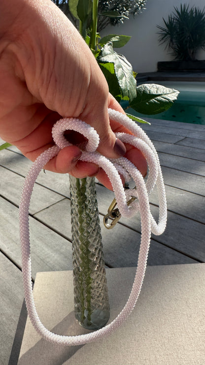 ✨ Cordon de Téléphone en Perles de verre – unique, tendance et  responsable  #A22 uni blanc