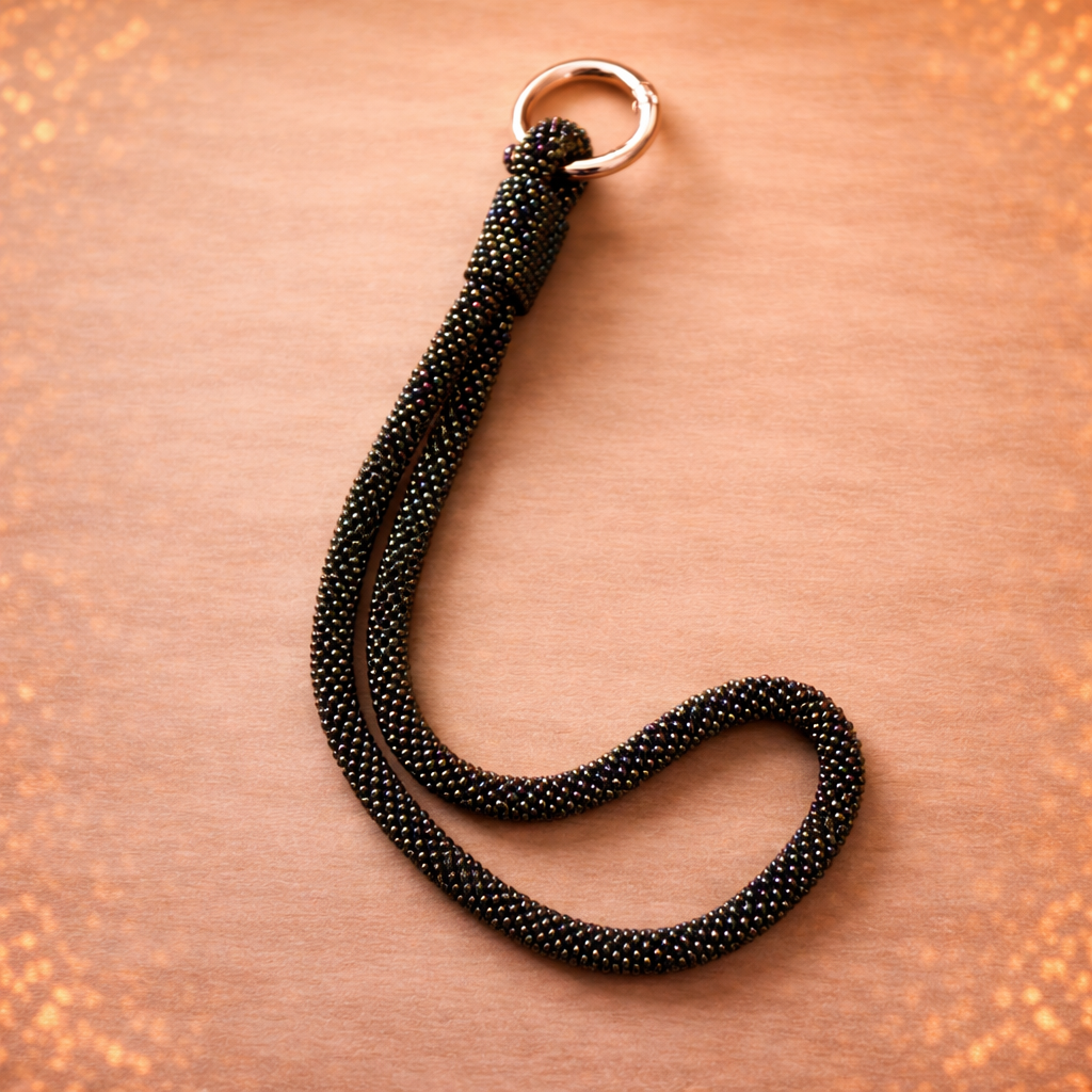 Dragonne de Téléphone Portable Népalais en Perles de Verre #DRV01