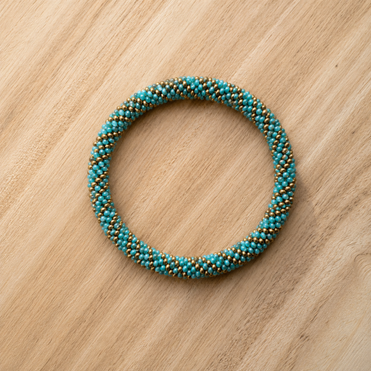 Bracelet népalais  – Trésors de Ava turquoise