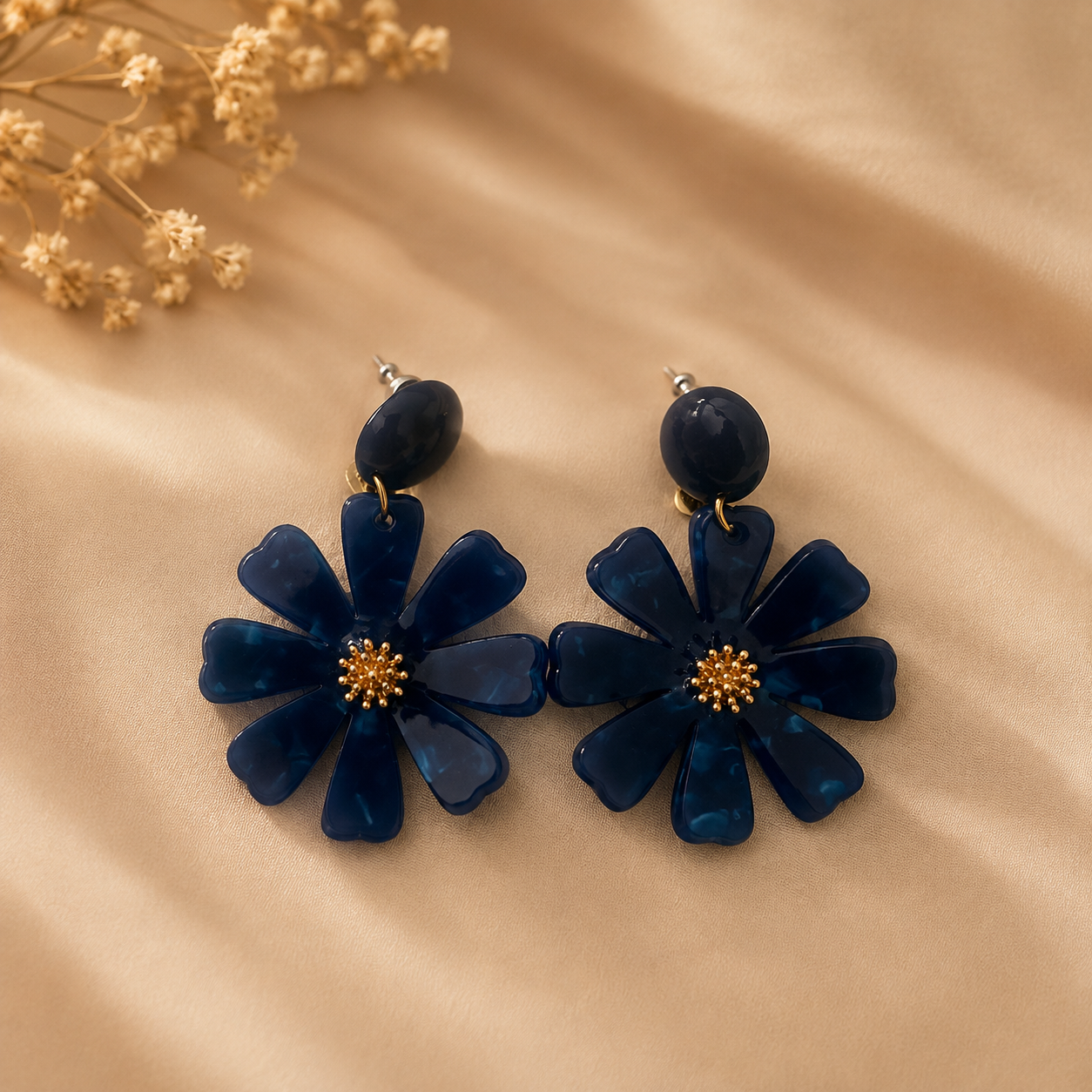 Dalhia – Boucles d’oreilles fleurs en acétate - 5 coloris