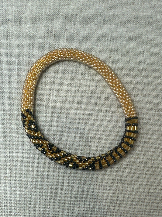 Bracelet népalais doré et noir SA-172