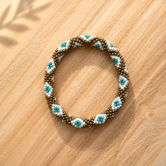 Bracelet népalais  – Trésors de Ava turquoise