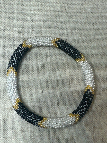 Bracelet népalais doré et noir SA-173