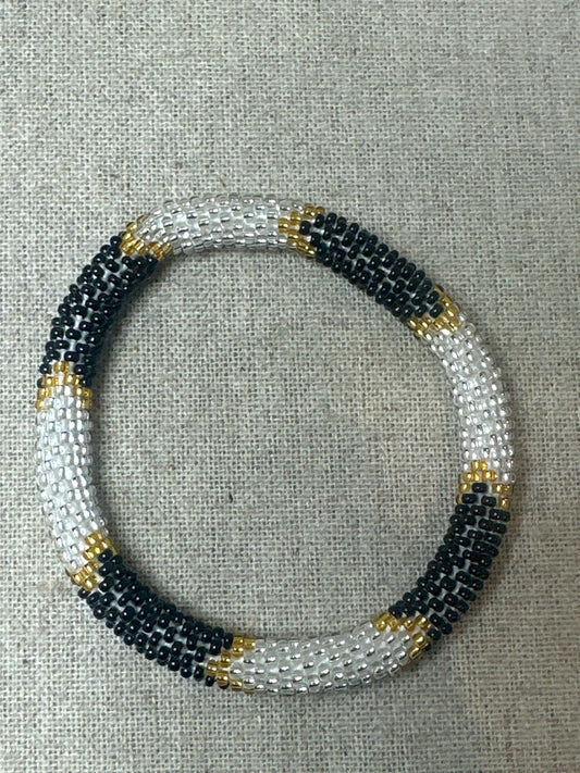 Bracelet népalais doré et noir SA-173