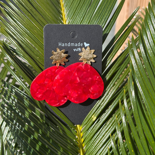 Antoinette Rouge royauté  - Boucles d’oreilles – Collection Française