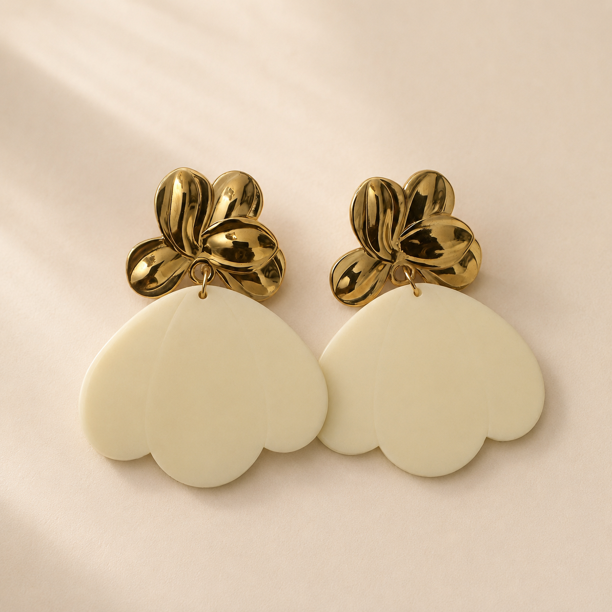 Antoinette – Boucles d’oreilles fleurs en acétate - 5 coloris