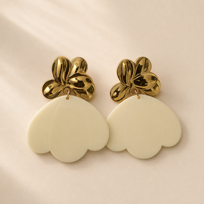 Antoinette – Boucles d’oreilles fleurs en acétate - 5 coloris