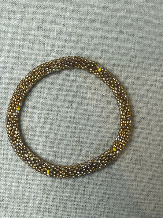 Bracelet népalais doré et noir SA-175