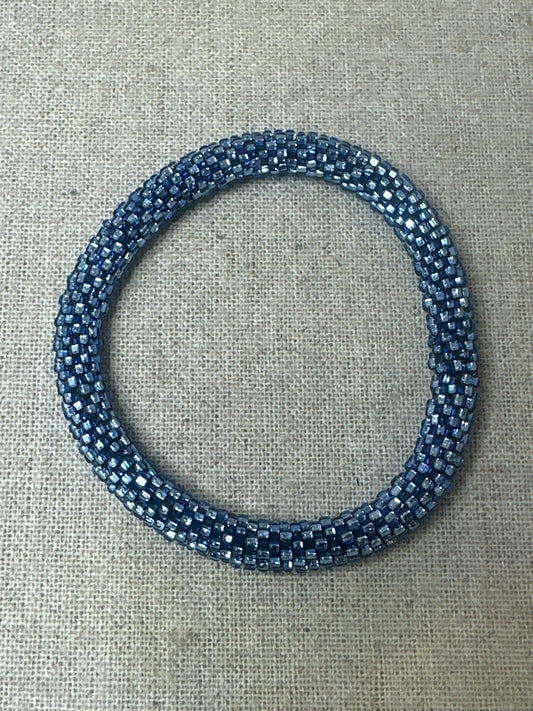 Bracelet népalais bleu gris SA-102