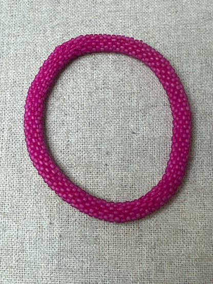 Bracelet népalais rose mate  SA-115