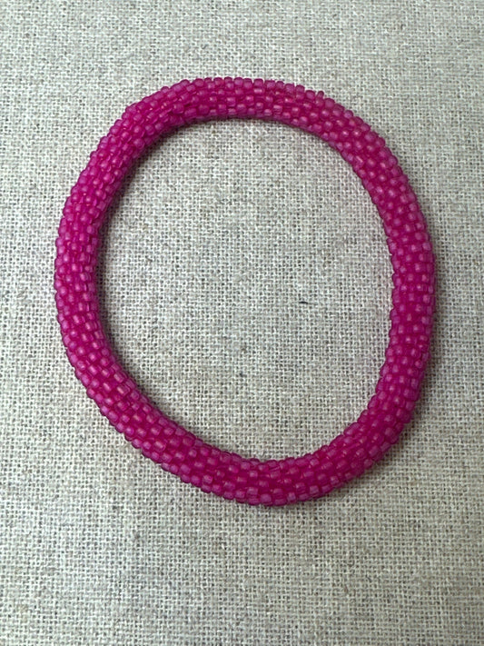 Bracelet népalais rose mate  SA-115