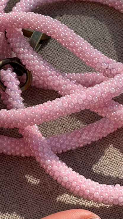 ✨ Cordon de Téléphone en Perles de verre – unique, tendance et  responsable  #A24 rose baby girl