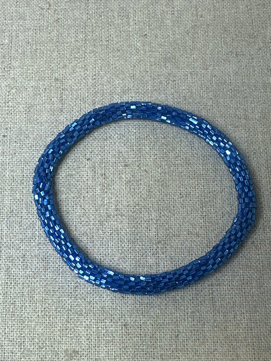 Bracelet népalais bleu moyen SA-103