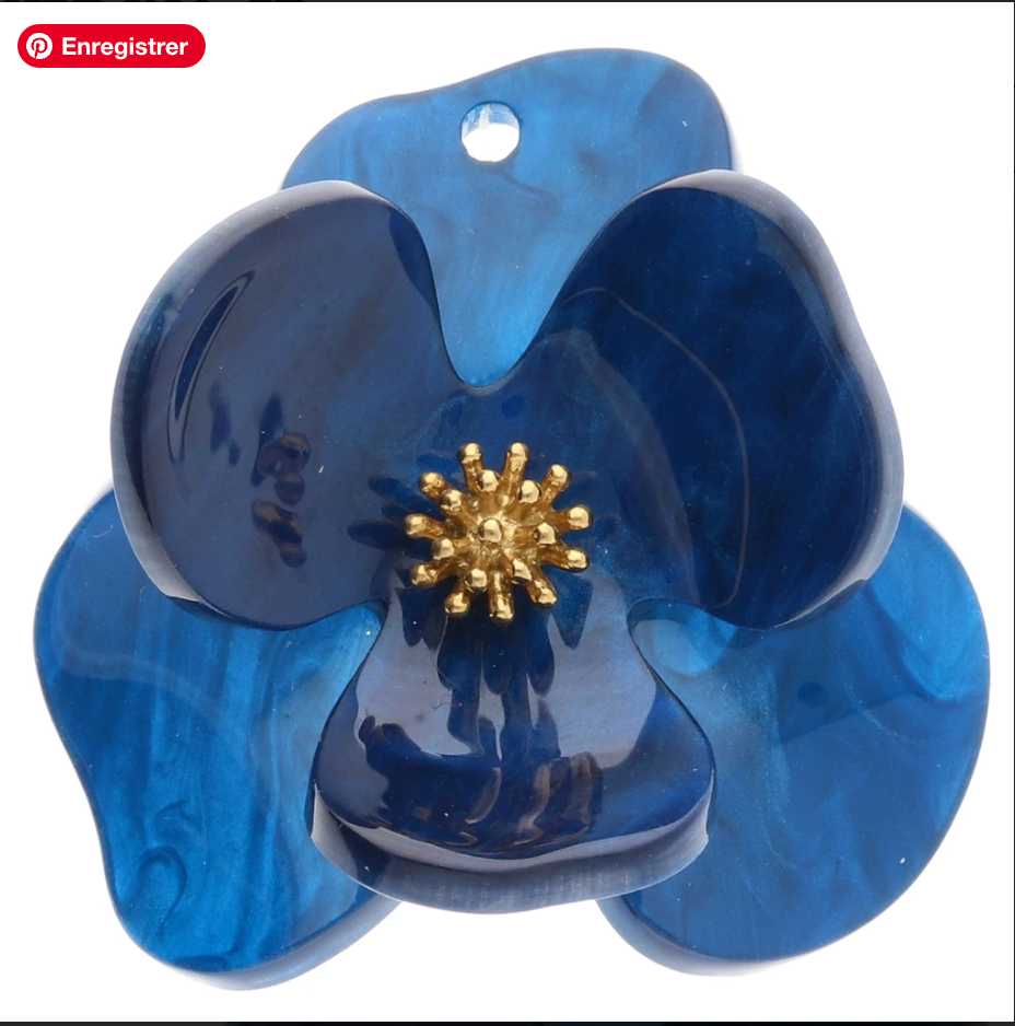 Sakura – Boucles d’oreilles fleurs en acétate | Trésors de Ava
