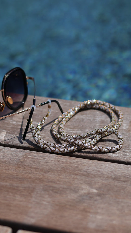Cordon à lunettes – tissage artisanal du Népal Collection Intemporelle