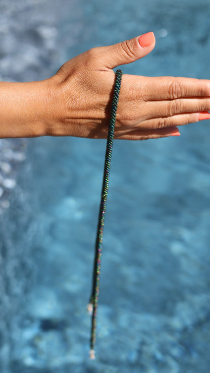 Cordon à lunettes – tissage artisanal du Népal Collection Irisé
