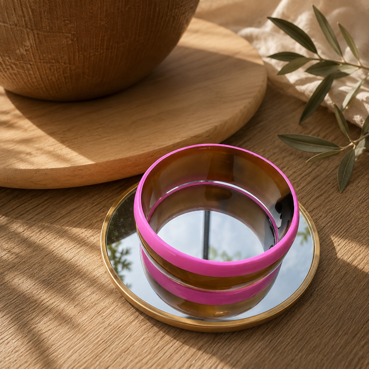 Bracelet Biarritz rose  - Trésors de Ava
