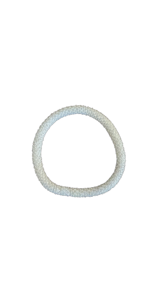 Bracelet népalais SA-131 blanc nacré