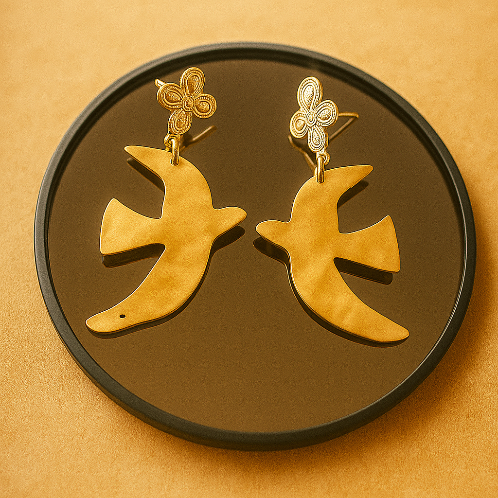 Envol doré- Boucles d’oreilles – Collection Française